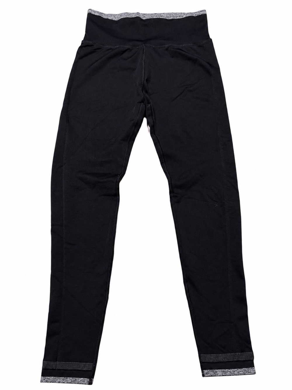 Athleta Andes High Rise Seamless Tights Black Gray Leggings M